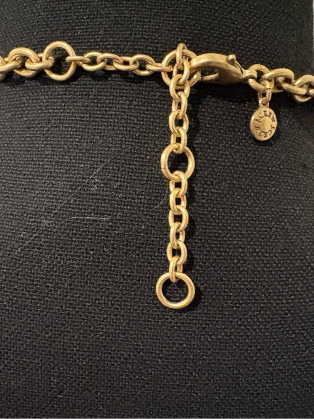 J. Crew Blush Peach Floral Cluster Necklace with Gold Accents - Picture 3 of 4